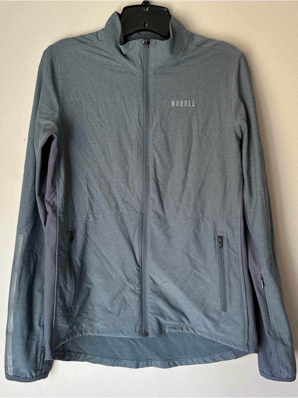 NoBull 4-Way Stretch Jacket Medium Bluestone Full Zip Training lightweight